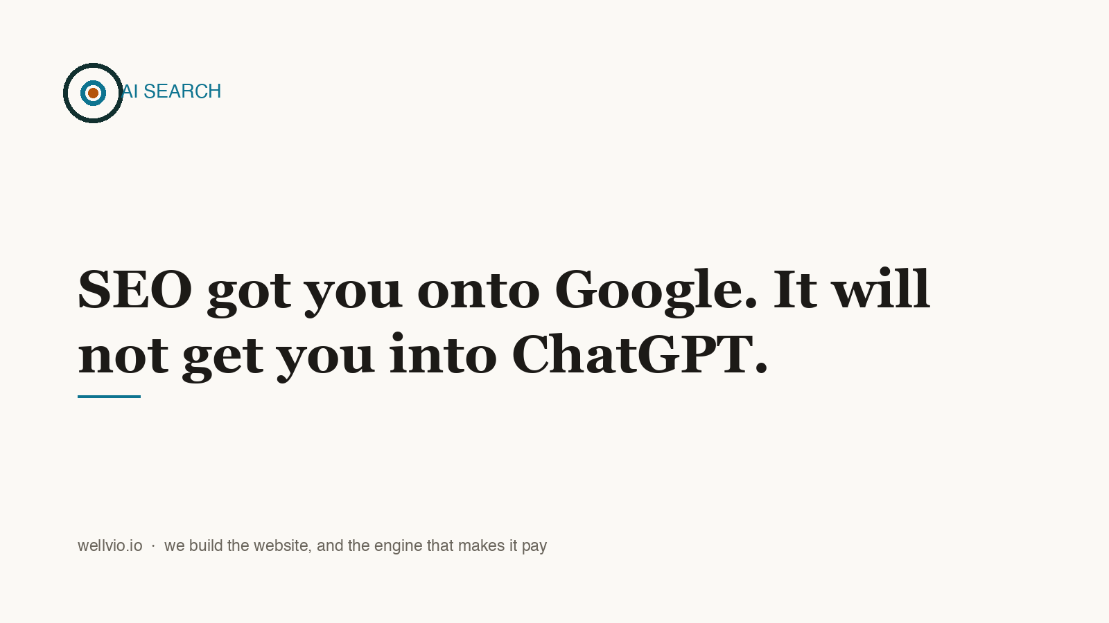 SEO Got You Onto Google. It Will Not Get You Into ChatGPT.