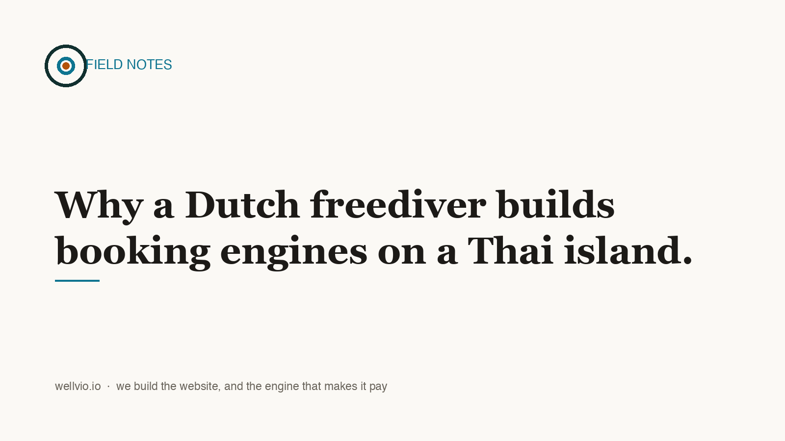 Why a Dutch Freediver Builds Booking Engines on a Thai Island